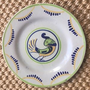 Vintage French Faience Cockatoo Parrot Plate